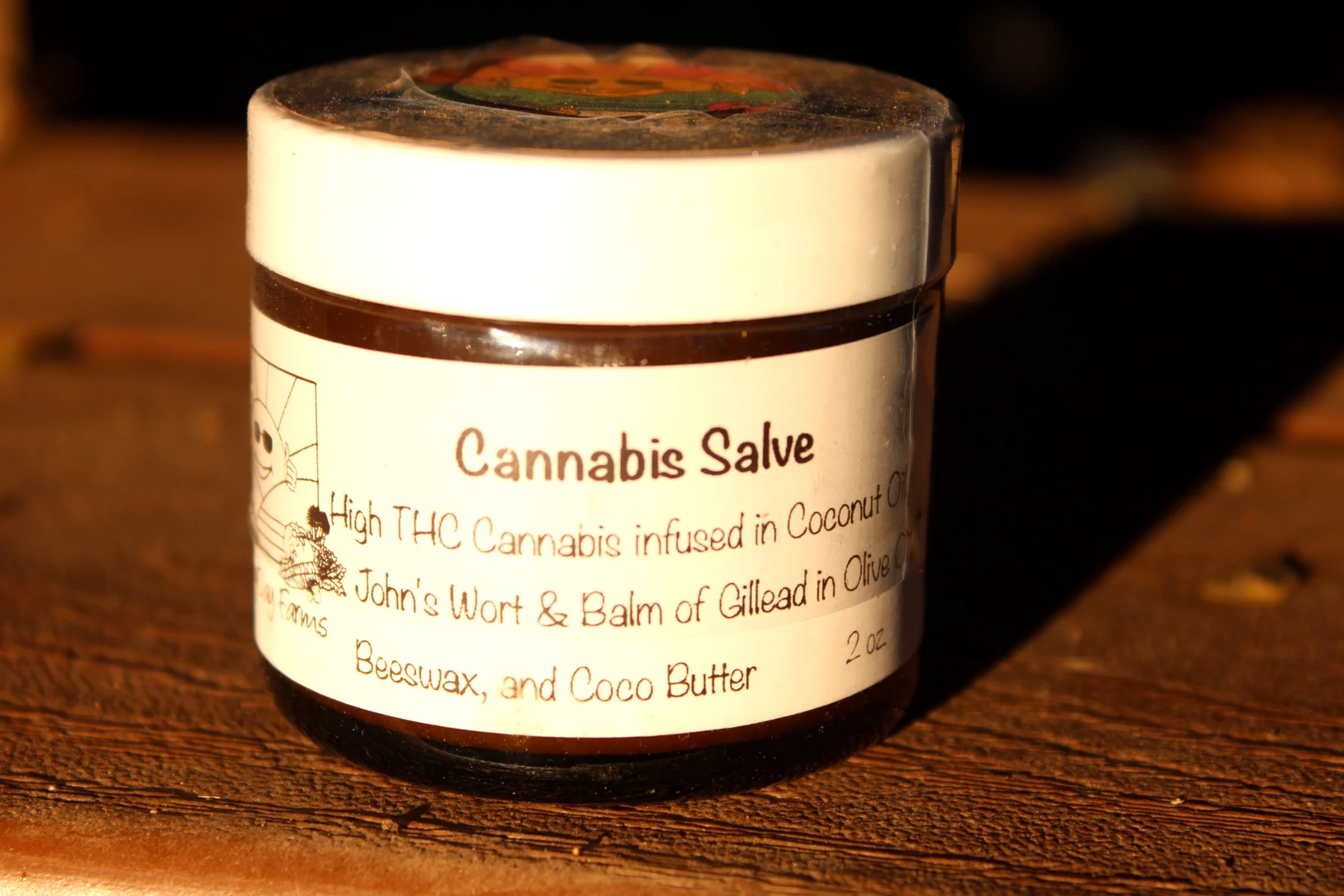 HappyDay Farms Cannabis Salve jar