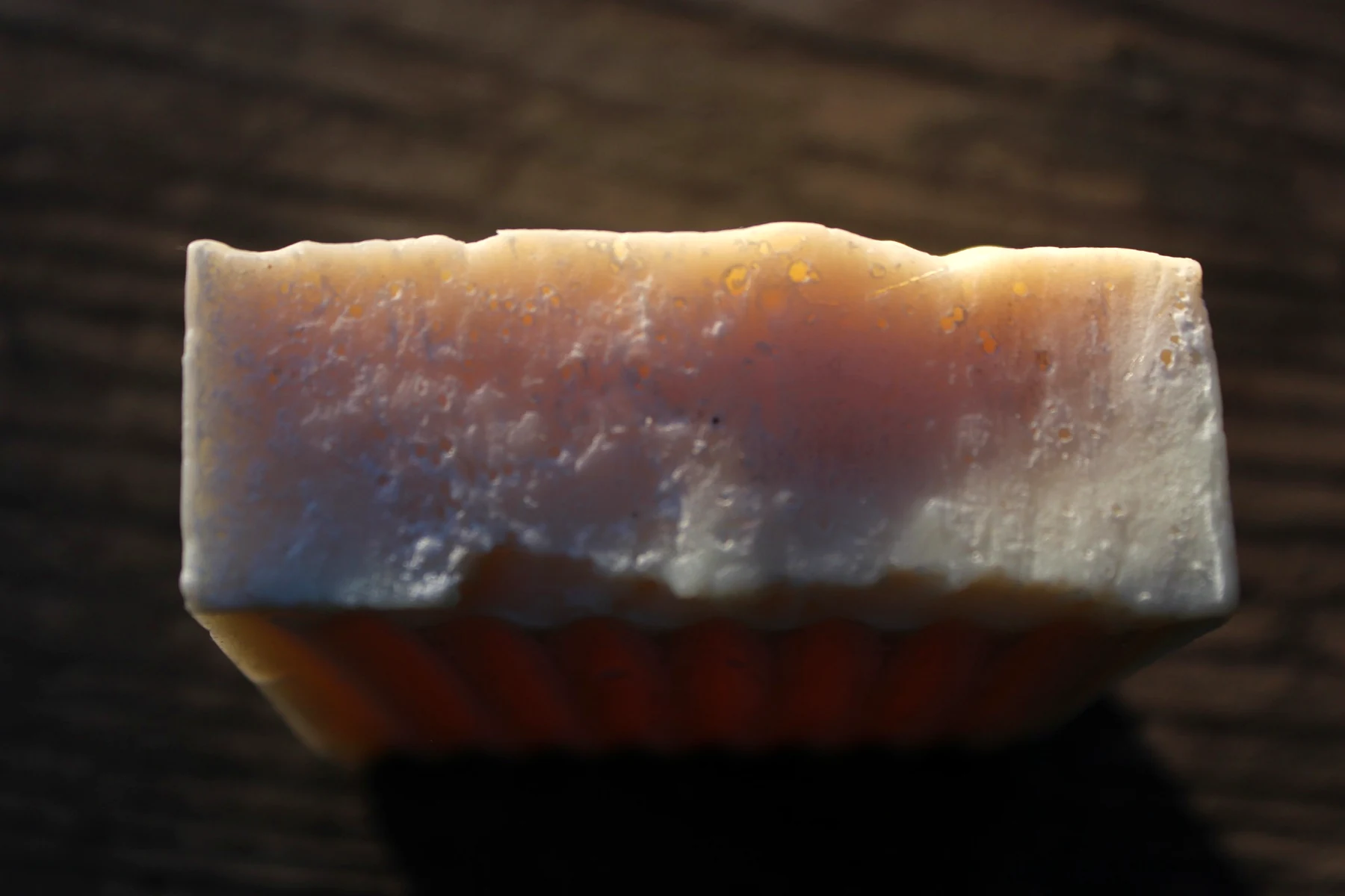 Side view of HappyDay Farms clay soap